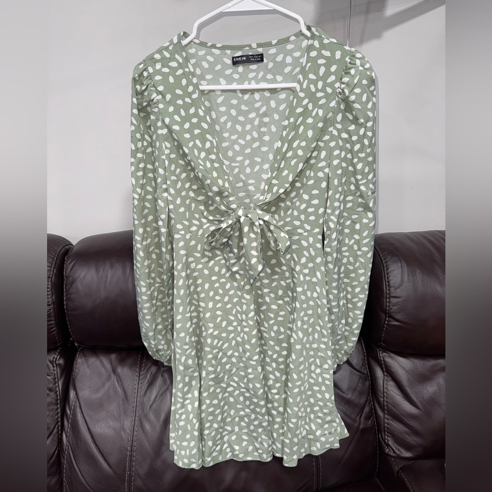 SHEIN Long Flowy Sleeved Mini Dress